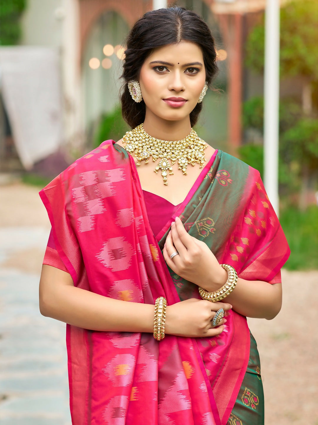 Shree Shyam Fashion Mehendi Soft Silk Saree - Distacart