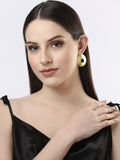 NVR Women Gold-Plated Alloy Triangular Drop Earrings - Distacart