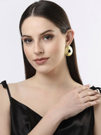NVR Women Gold-Plated Alloy Triangular Drop Earrings - Distacart