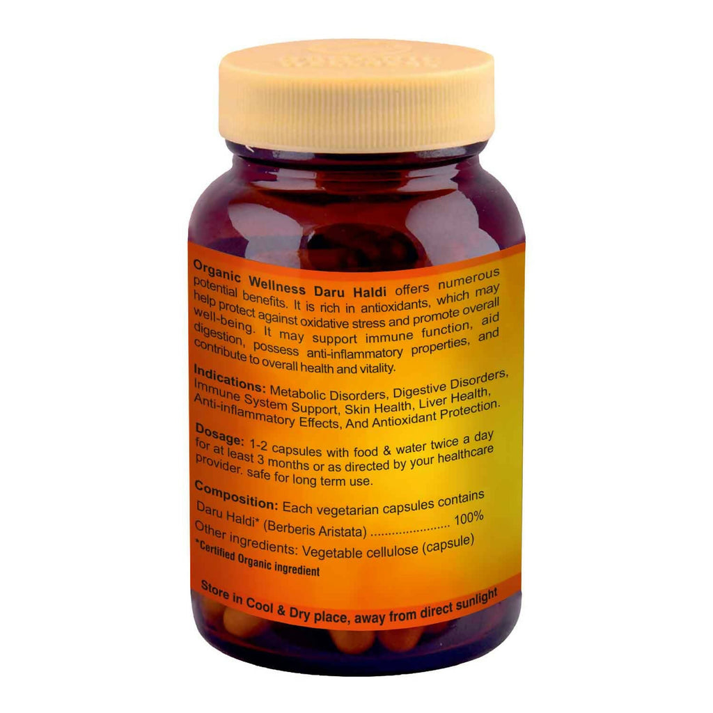 Organic Wellness Daru Haldi Vegetarian Capsules - Distacart