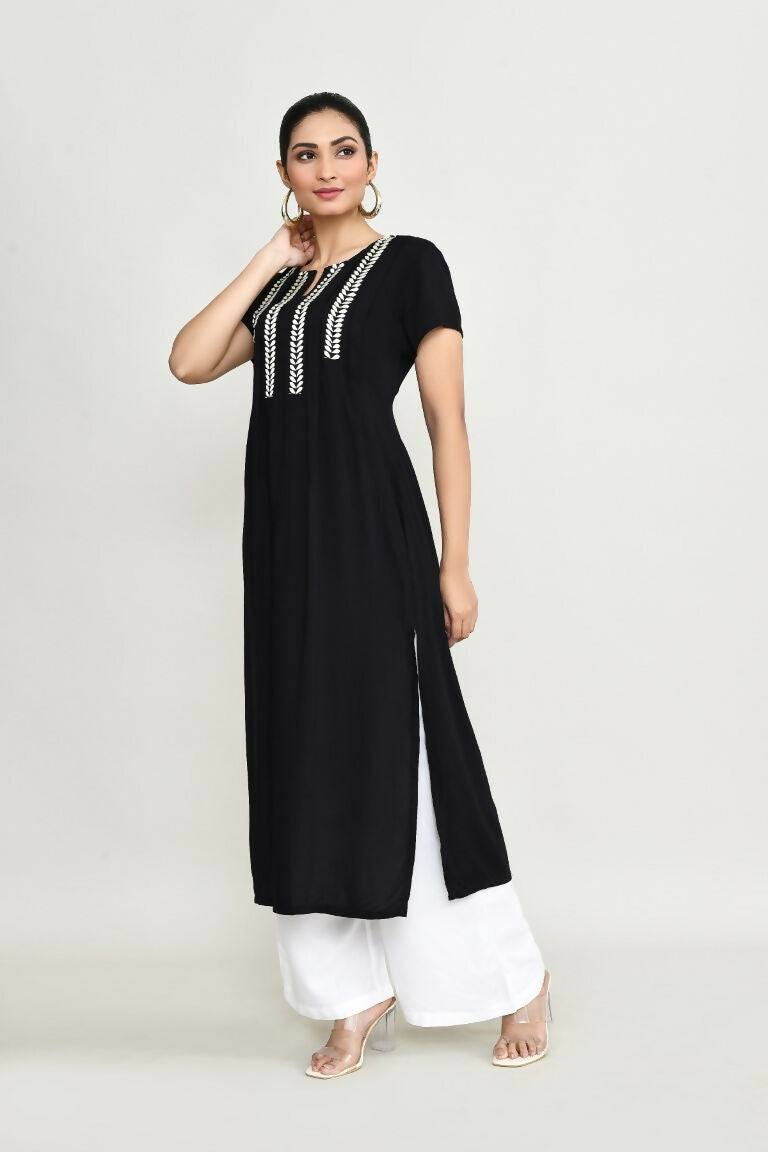 Joban Fashion Black Rayon Tunic