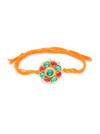 Designer kundan Rakhi - Ruby Raang - Distacart