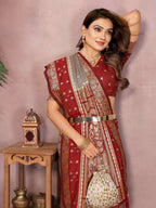 Aastha Fashion Grey Kalamkari Silk Zari Woven Saree - Distacart