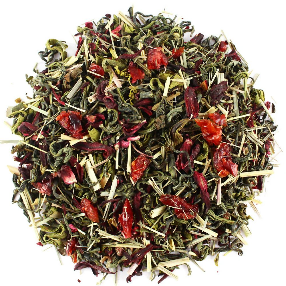 Tea Treasure Hibiscus Green Tea Bags - Distacart