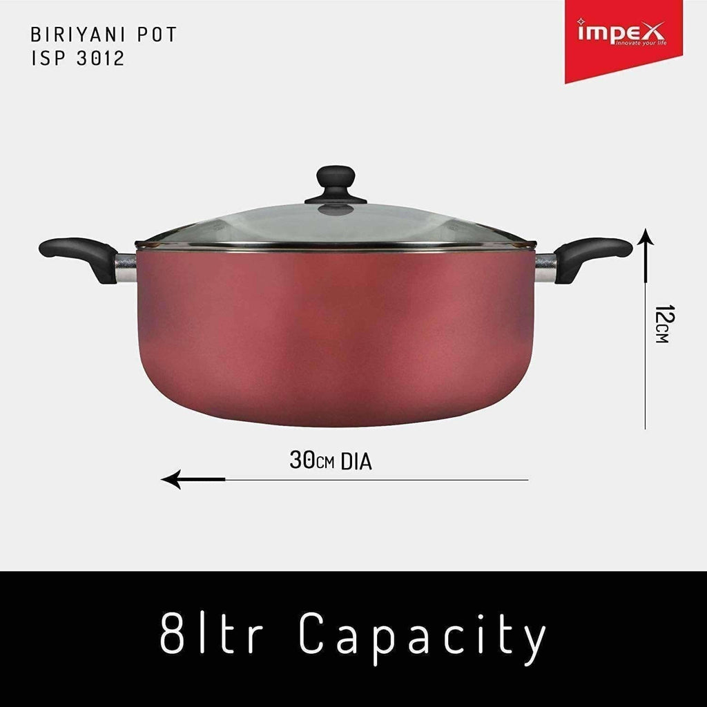 Nonstick Coated Aluminium Biriyani Pot (8 Litre,30 cm)