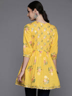 Ahalyaa Women's Traditional wear Tunic - Mustard