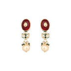 Nuyug 22K Gold Plated Radiant Sage Stone Kundan Necklace