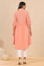 Juniper Womens Blush Pink Cotton Slub Solid Mid Length Shirt Dress With Lace Detailing - Distacart