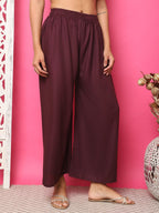 TAG 7 Women Flared Wide Leg Palazzos