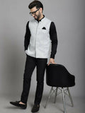 Even Apparels Nehru Jacket With Welt Pockets - Grey