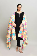 Joban Fashion Multi Color Cotton Embroidery Work Phulkari Dupatta