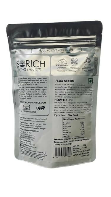 Sorich Organics Flax Seeds - Alsi Seeds - Distacart