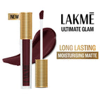 Lakme Ultimate Glam Matte Liquid Lipstick - Wine Touch