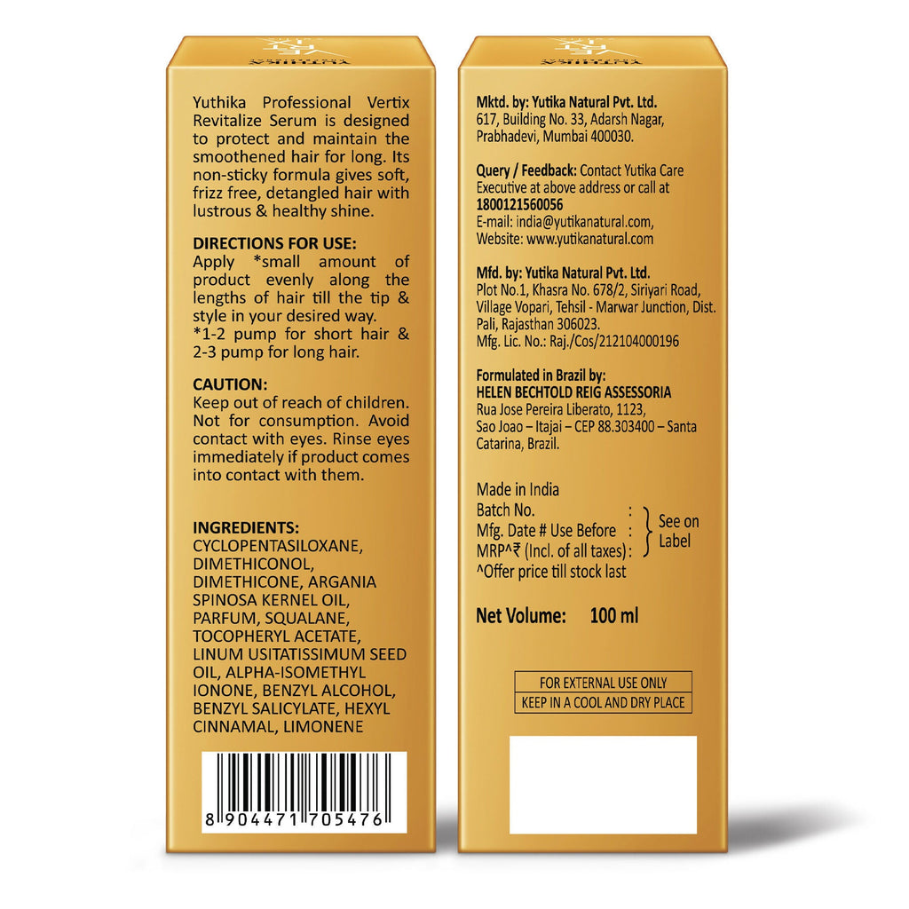 Yuthika Professional Vertix Revitalize Hair Serum