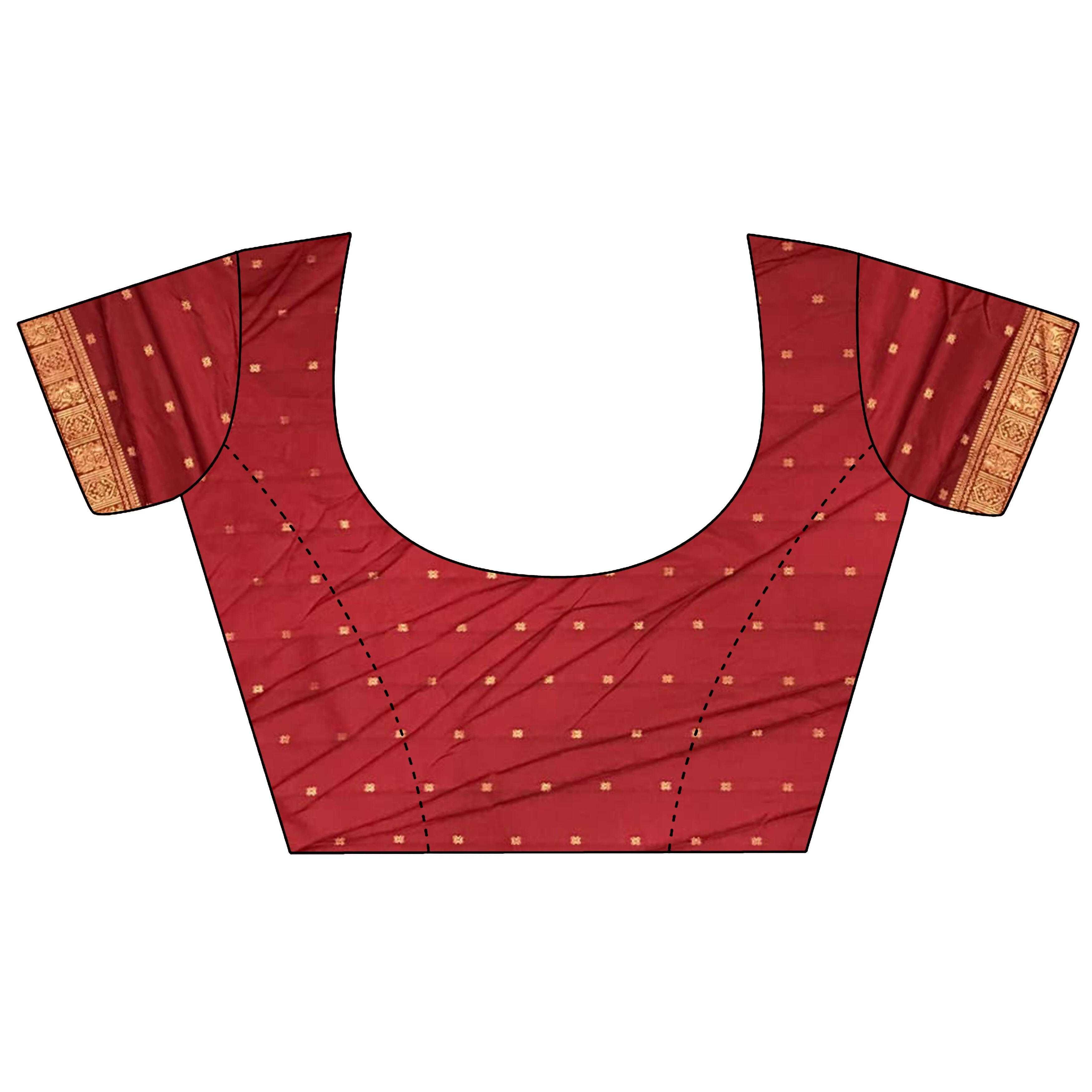Joban Fashion Peach Banarasi Soft Silk Woven Butti Saree - Distacart