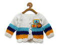 Chutput Kids White Coloured Solid Pullover with ABC Detail