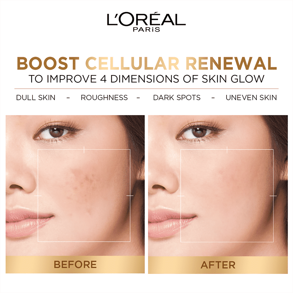 L'Oreal Paris Glycolic Acid Glowing And Protecting CSMS (Cleanser, Serum, Moisturizer, Sunscreen) Regime Kit