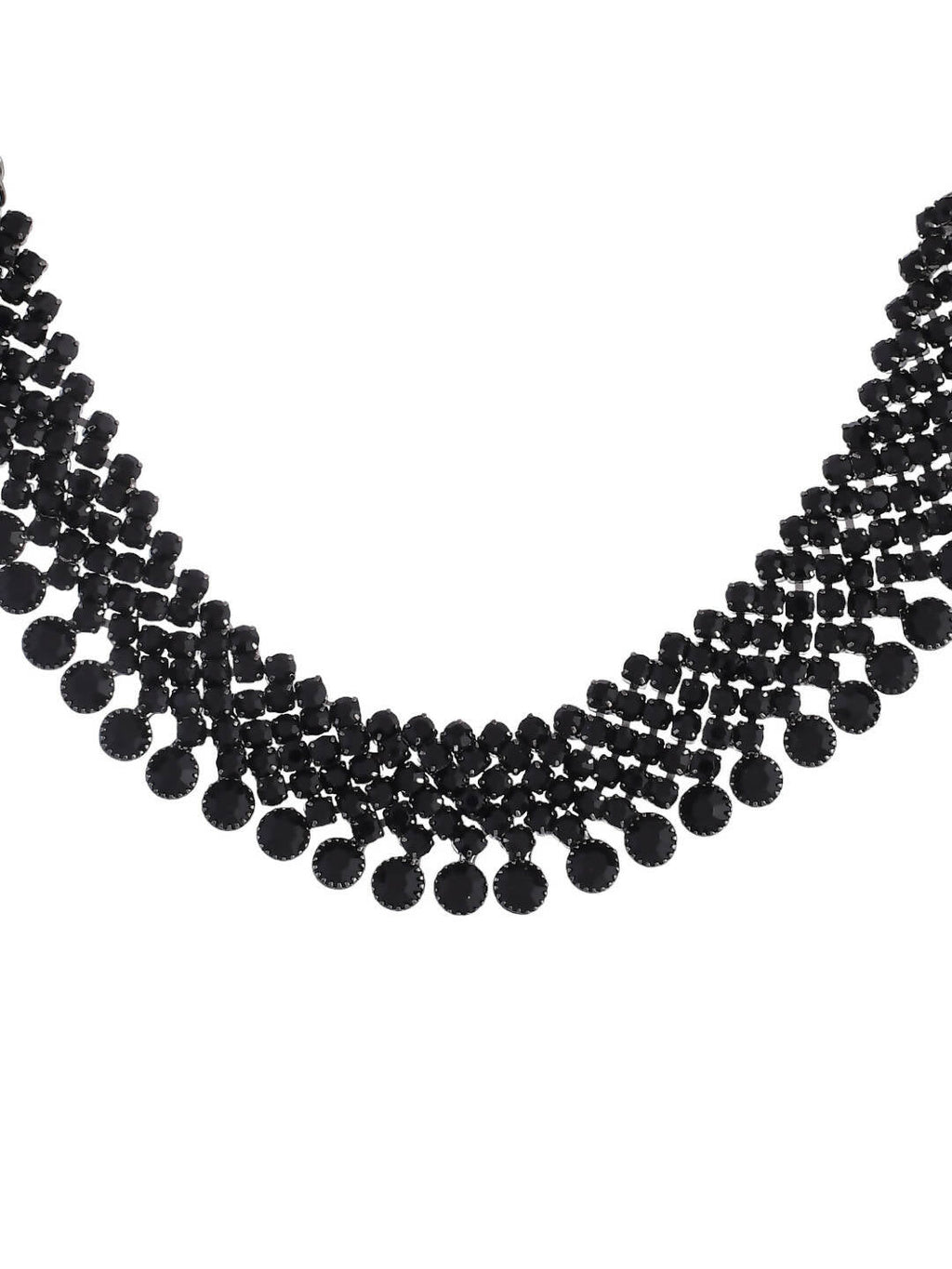 VOJ Women Black Color stainless steel Jewellery Set - Distacart