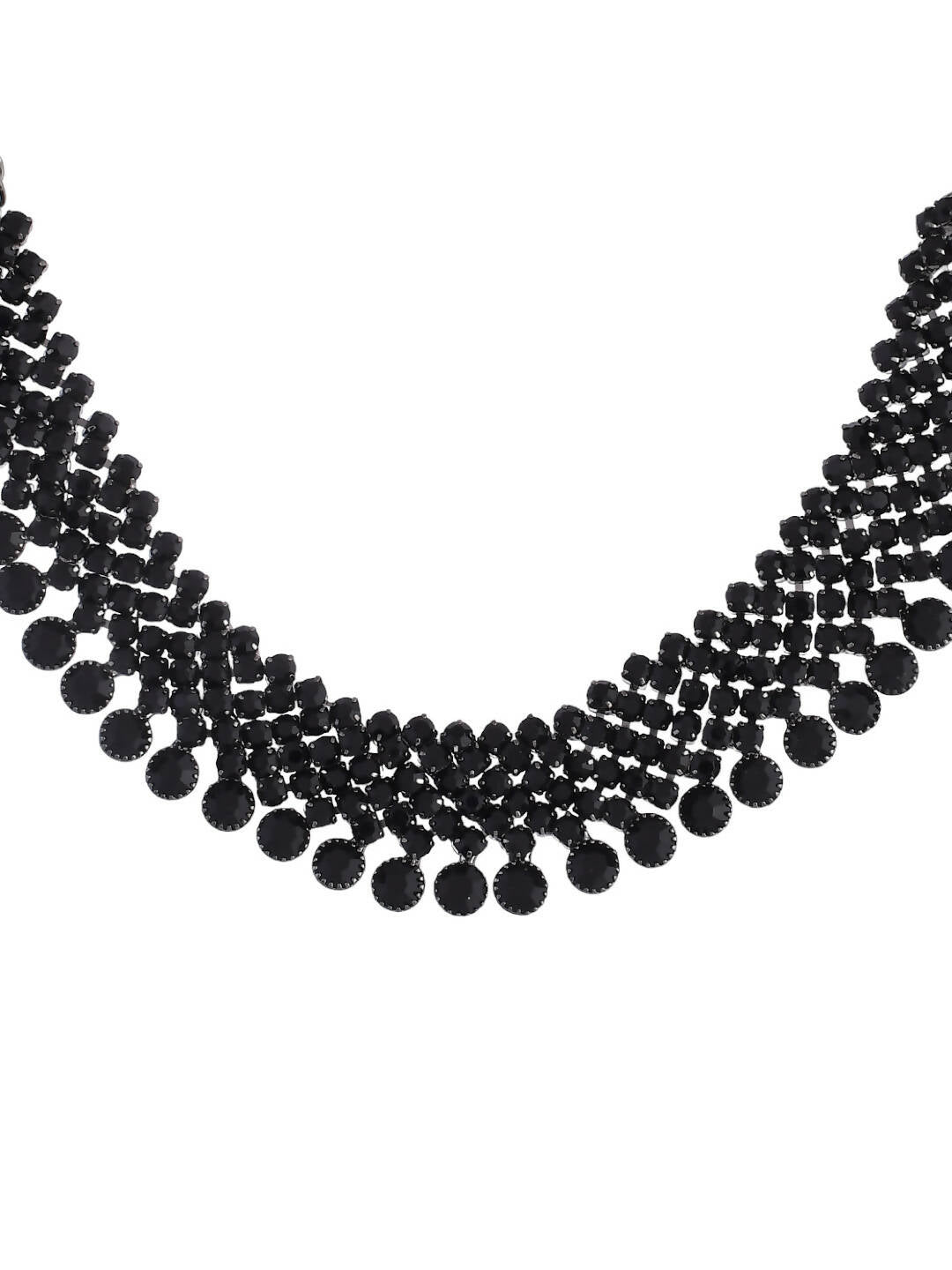 VOJ Women Black Color stainless steel Jewellery Set - Distacart