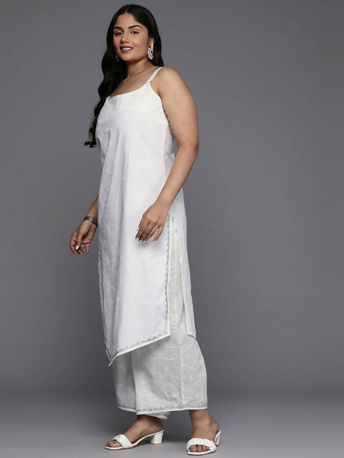 Ahalyaa Women's Traditional wear Kurta Set - White
