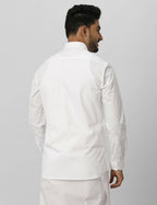 Ramraj Cotton Mens Fullsleeve White Shirt Pus Size