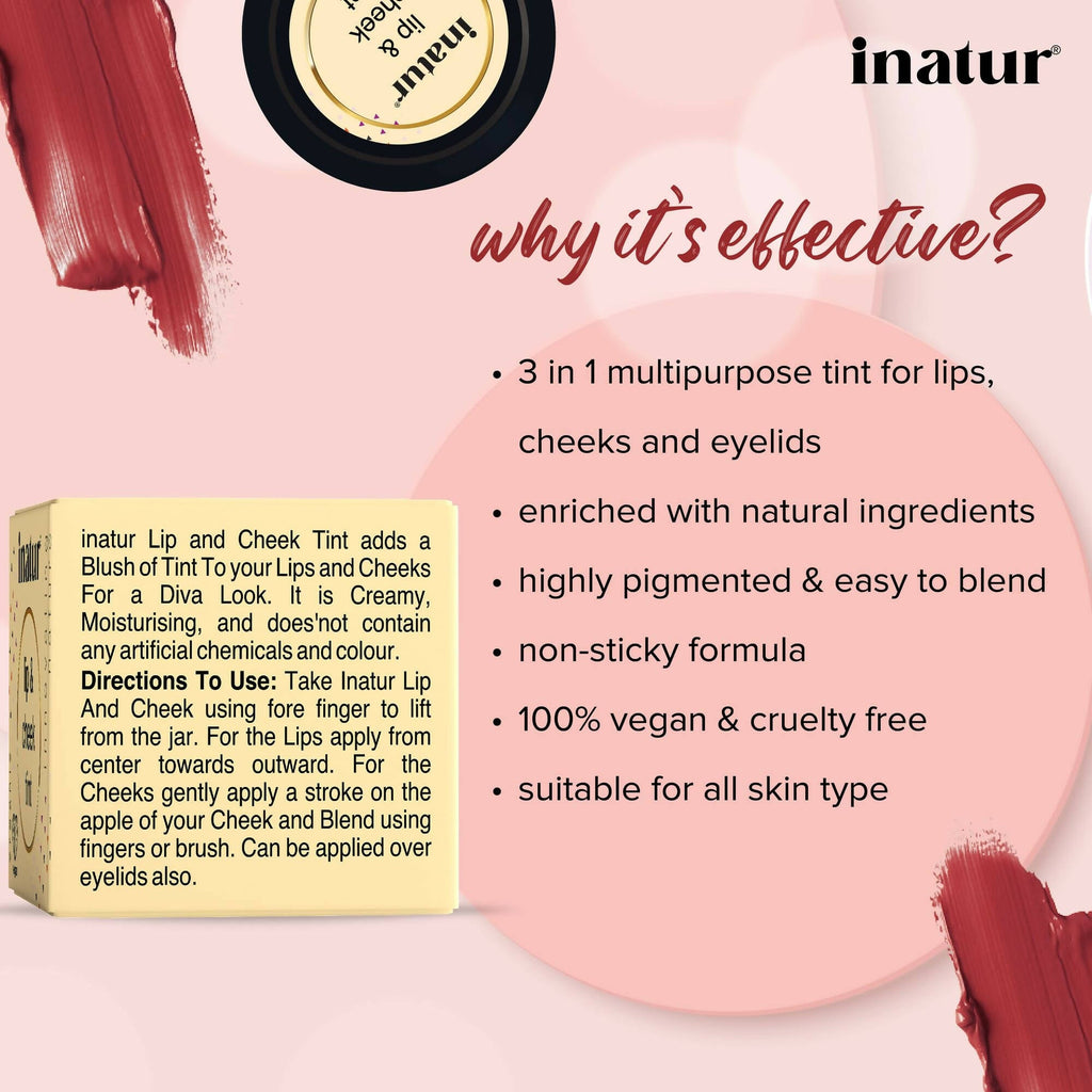 Inatur Lip and Cheek Tint Cherry - Distacart