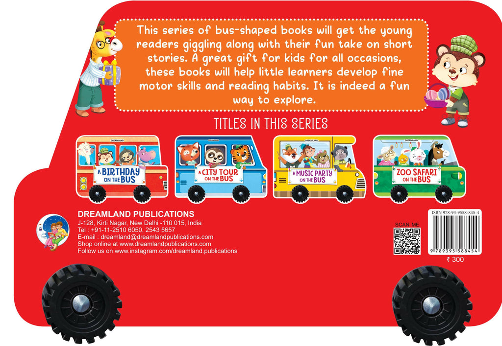 Dreamland A Birthday on the Bus - A Shaped Board Book with Wheels : Children Picture Board Book - Distacart