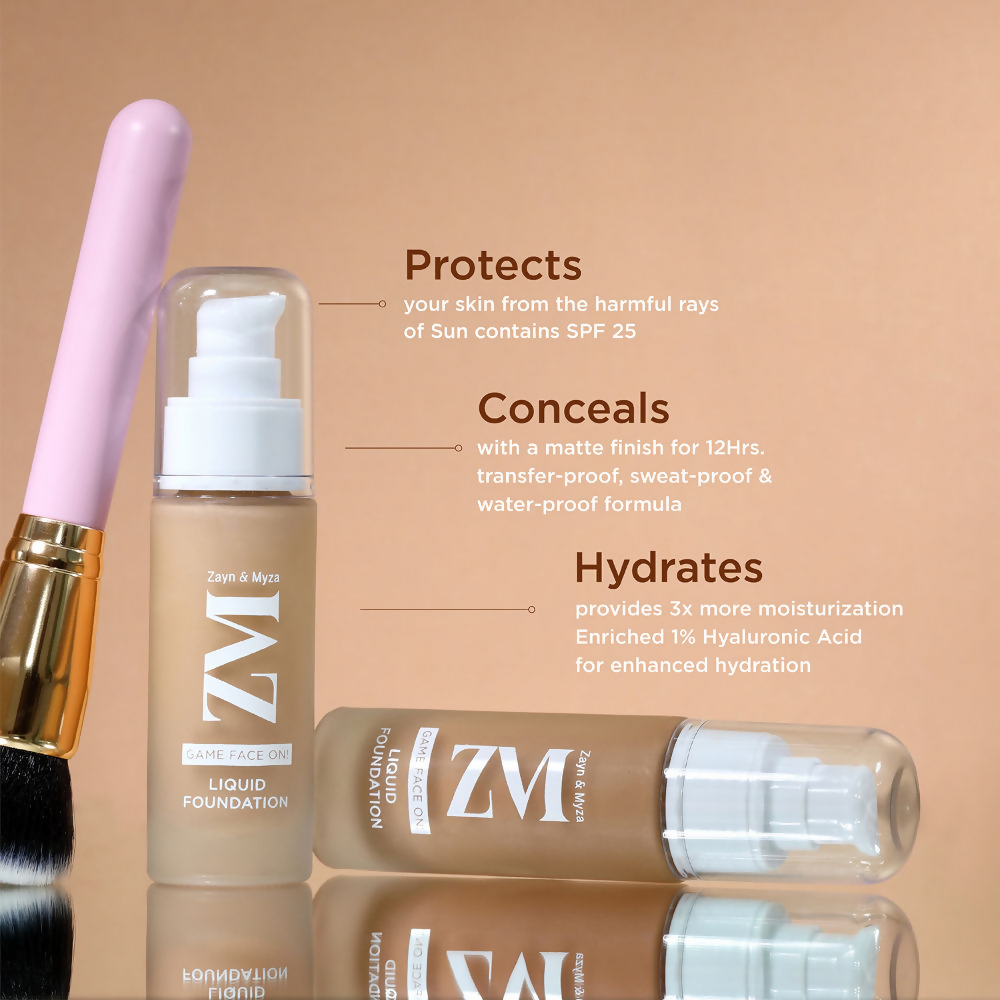 Zayn & Myza Game Face On Liquid Foundation With SPF 25 - Vanilla