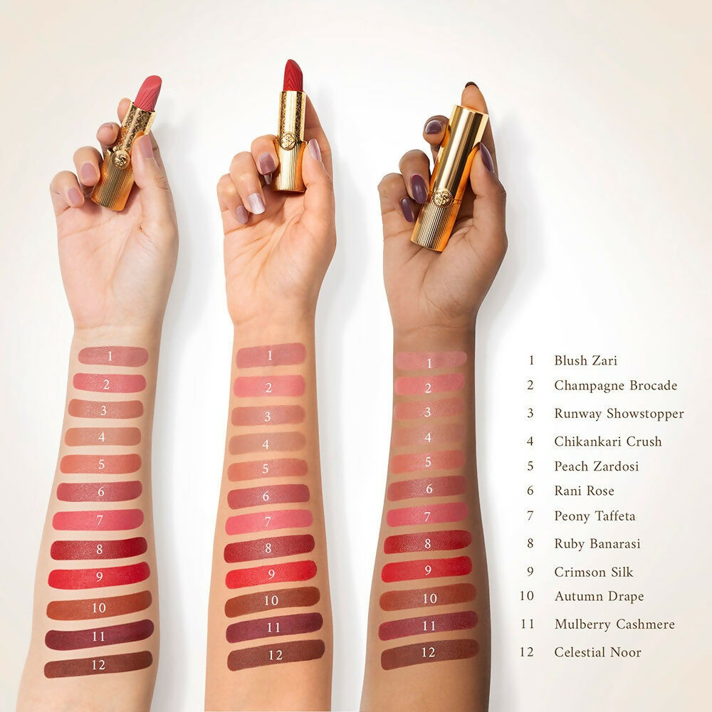 Kay Beauty x Falguni Shane Peacock Luxe Matte Lipstick - Crimson Silk - Distacart