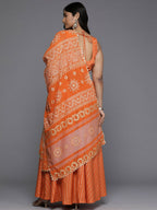 Ahalyaa Women's Traditional wear Lehenga Choli - Orange