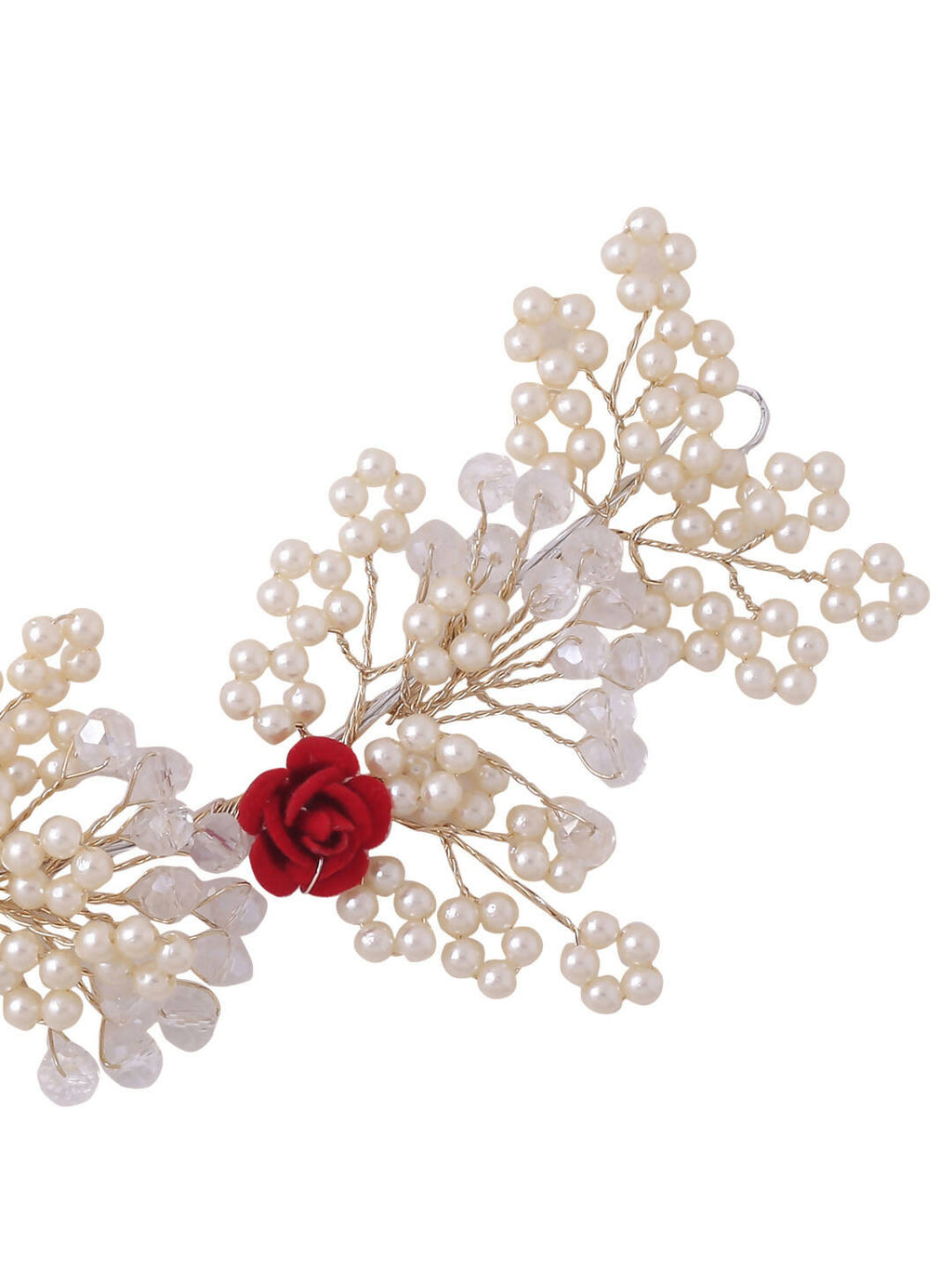 NVR Women's Embellished Beaded Hair Accessory Set