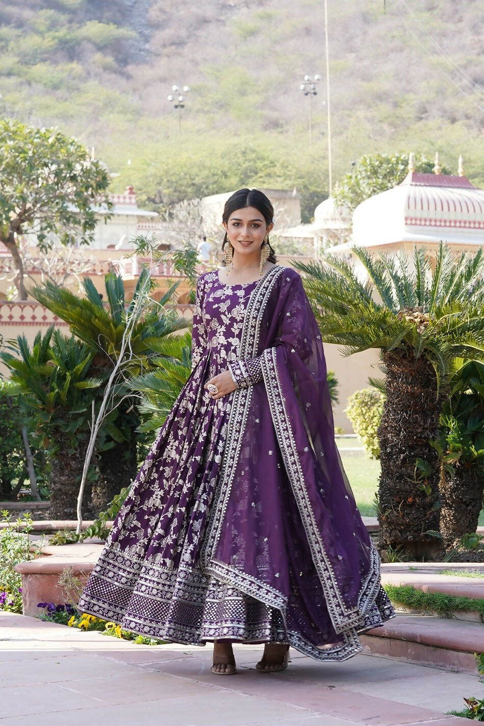 Joban Fashion Wine Viscose Jacquard Sequence Embroidery Work Kurta Set - Distacart
