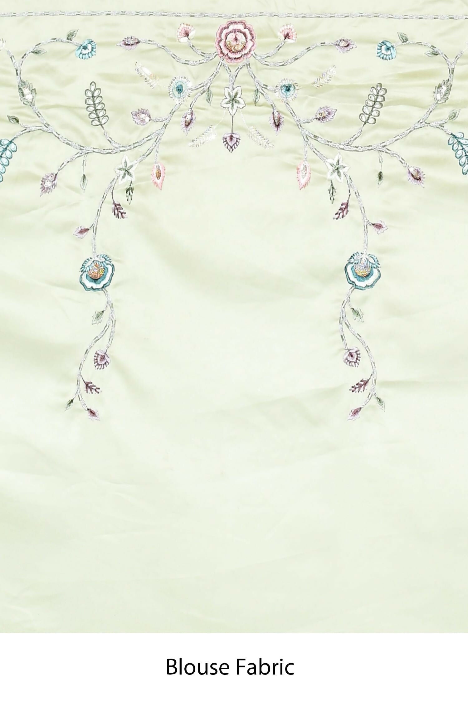 Green Satin Silk Sequence Embroidered With Stone Work Festive Saree - Nimaya Denzy