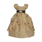 Asmaani Baby Girl's Gold Color Dress (AS-DRESS-22028)