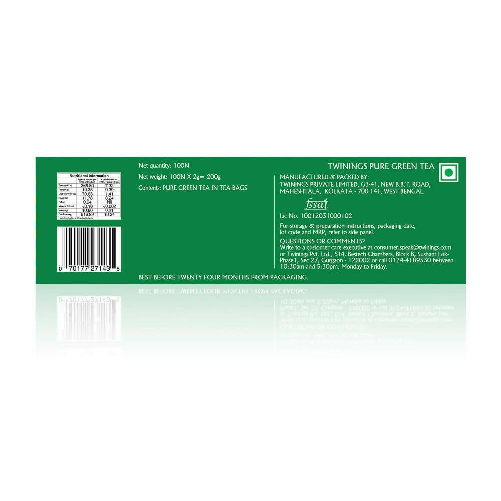 Twinings Pure Green Tea Teabags - Distacart