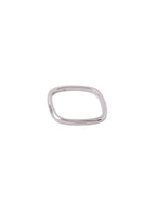 NVR Women's Silver-Plated Rectangular Stylish Ring