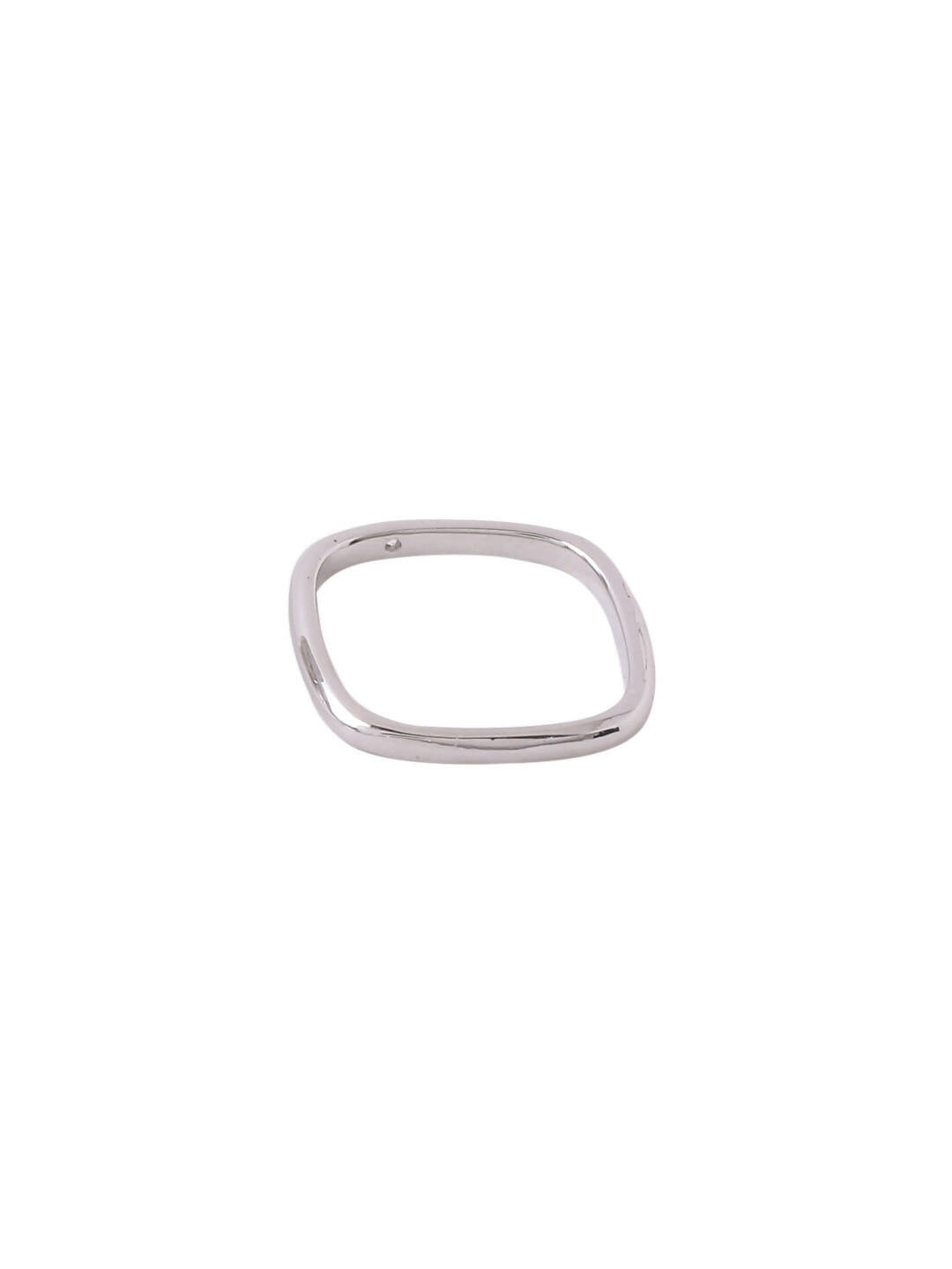 NVR Women's Silver-Plated Rectangular Stylish Ring