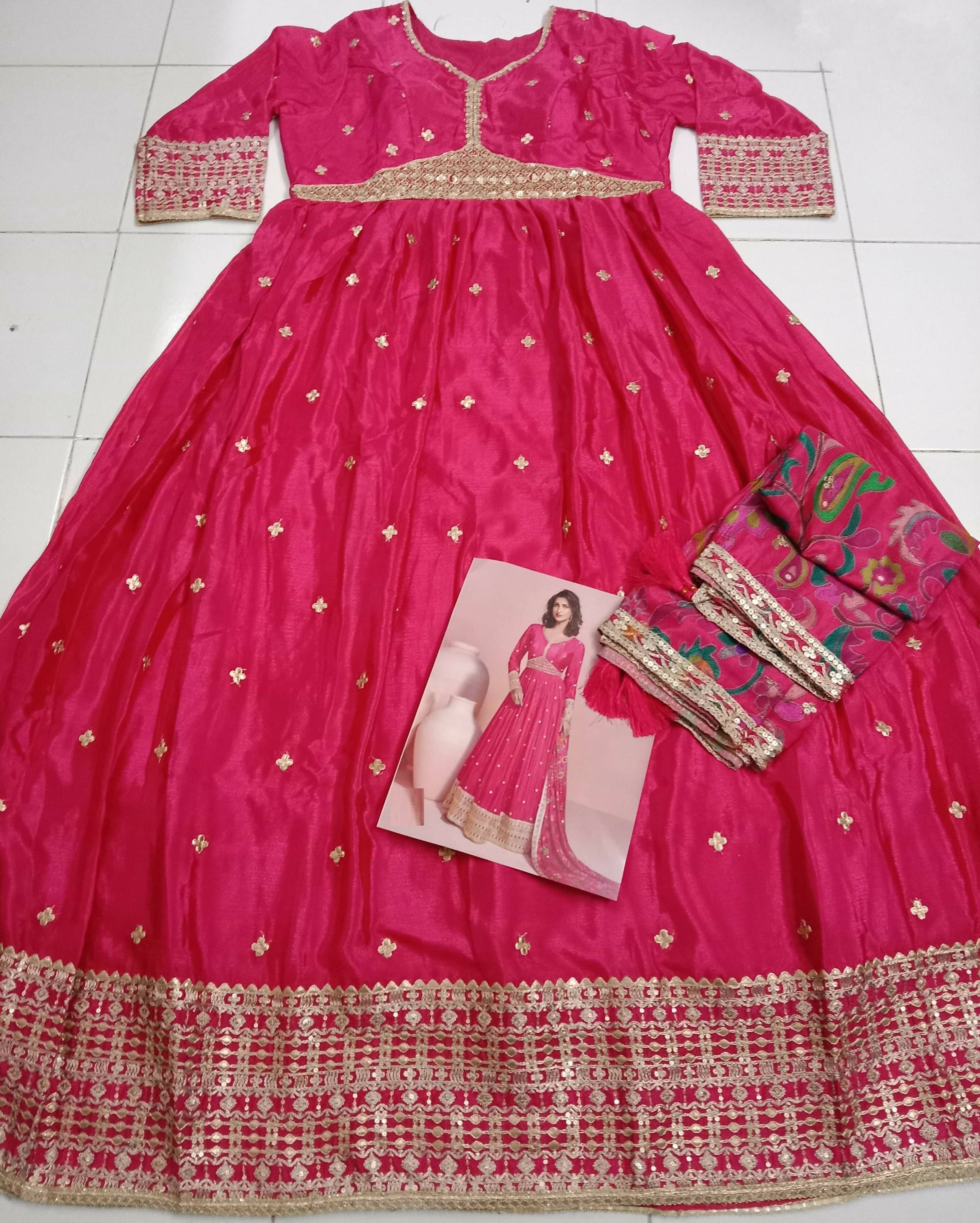 Anaita Yellow Embroidered Silk Anarkali Suits - Distacart