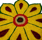 Kundan HandiKrafts Yellow Rangoli Mat - Readymade