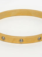 NVR Women's Gold-Polished CZ Stone-Studded Kada Bracelet - Distacart
