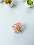 Inhanns Rang-E-Roshan Adjustable Ring – Handmade Crystal Statement Ring - Peach 2