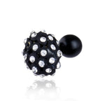 Trendoo Jewelry Gold Plated Stylish Fancy Black Studs
