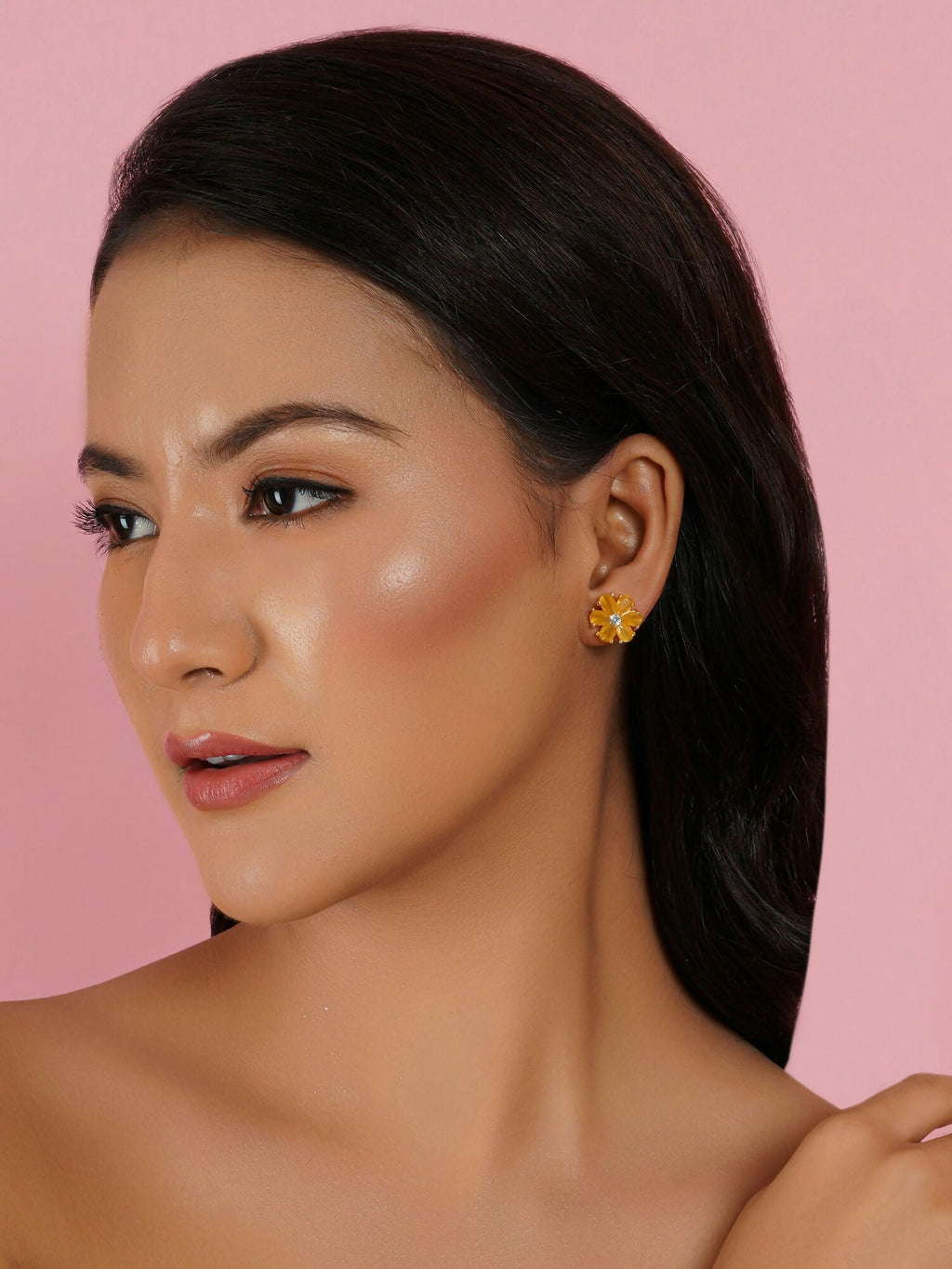 stone stud (yellow) - Ruby Raang - Distacart