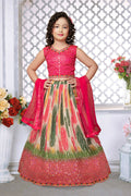 Kids Functional Designer Multi Chinon Lehenga Choli - Aaradhna