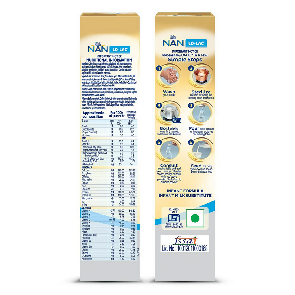 Nestle Nan Lo-Lac Infant Formula Powder (Up to 24 Months)