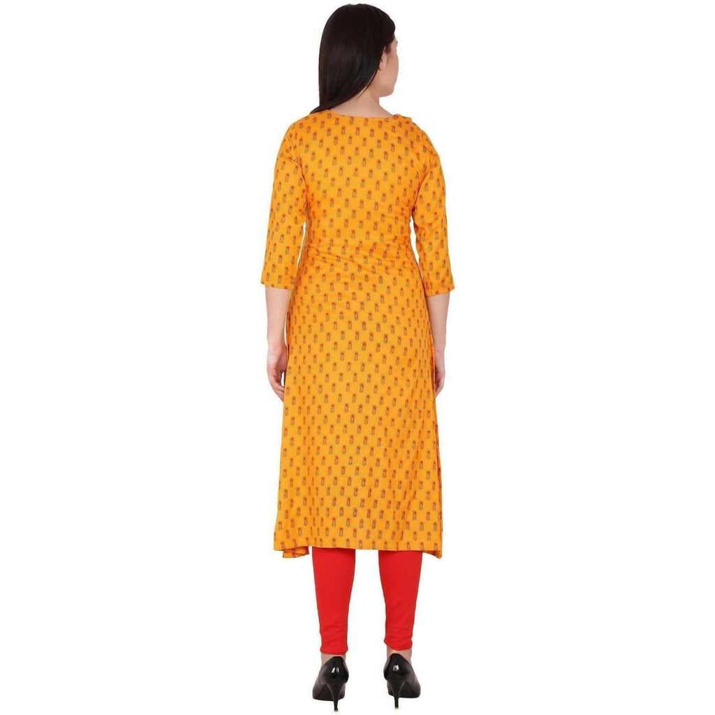 Kanoor Women's Multi Rayon A-Line Kurti