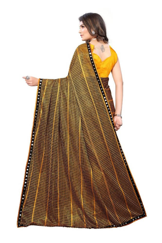 Vamika Yellow Lycra Knitted Saree