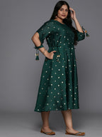 Ahalyaa Women's Traditional wear Ethnic Dress - Green - Distacart