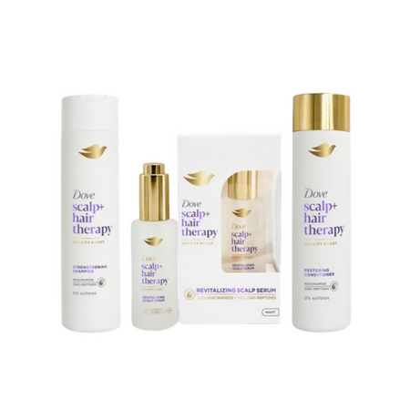Dove Scalp + Hair Therapy Reinforcing Serum + Sulphate Free Shampoo & Conditioner Combo