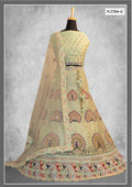 Light Green Organza Silk Gota With Sequence Work Lahenga Choli - Nimaya Ishani